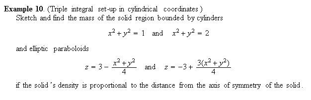 Cylindrical triple integral