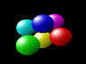 Six Spheres Pulsate Colors